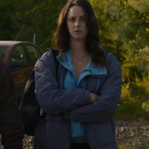 Adulthood Movie Megan Blue Puffer Jacket Front