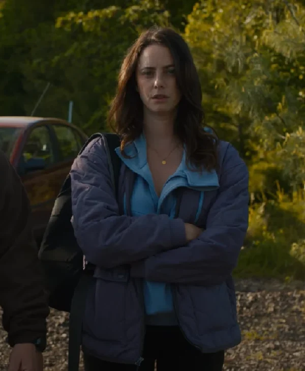 Adulthood Movie Megan Blue Puffer Jacket Front