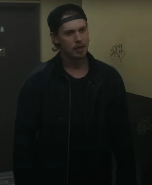 Austin Butler Caught Stealing Black Cotton Jacket