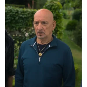Ben Kingsley The Thursday Murder Club Blue Jacket