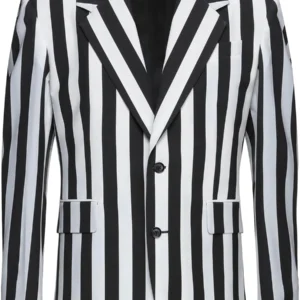 Black and White Striped Jacket