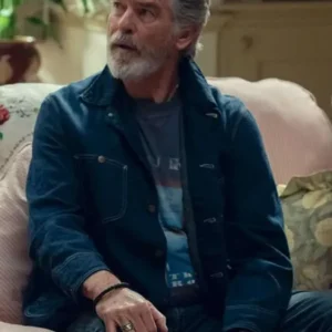 Buy The Thursday Murder Club Pierce Brosnan Denim Blue Jacket