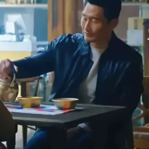 Daniel Dae Kim Butterfly Black Leather Jacket Front