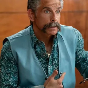 Happy Gilmore 2 Ben Stiller Leather Blue Vest