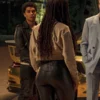 Jaz Sinclair Gen V Bomber Leather Jacket Back