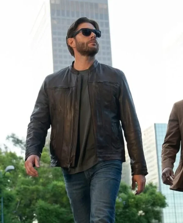 Jensen Ackles Countdown 2025 Black Leather Jacket
