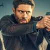 Jensen Ackles Countdown 2025 Black Leather Jacket Front