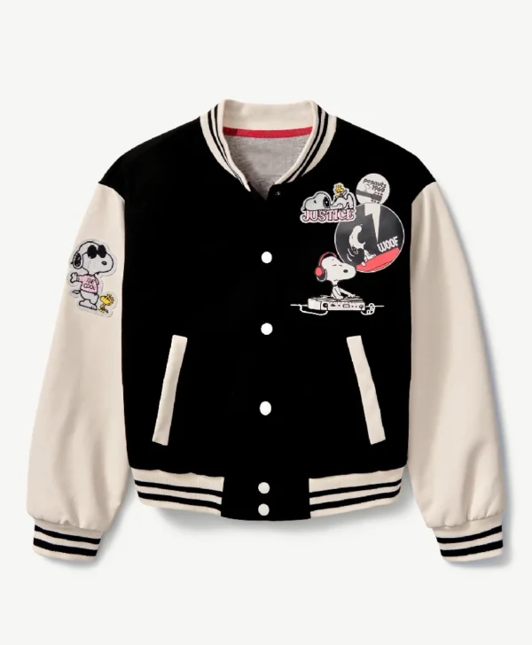 Justice Girls Snoopy Bomber Jacket