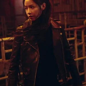 Lee Joo-bin Twelve Black Biker Jacket Front