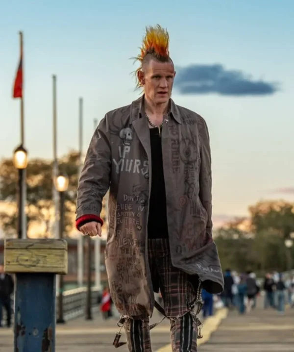 Matt Smith Caught Stealing Russ Grey Coat Front