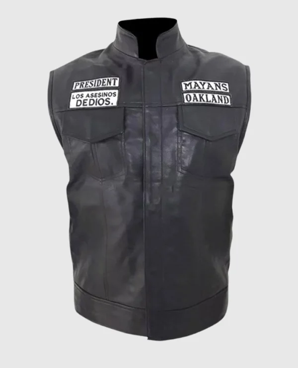 Mayans Mc Leather Vest - Image 2