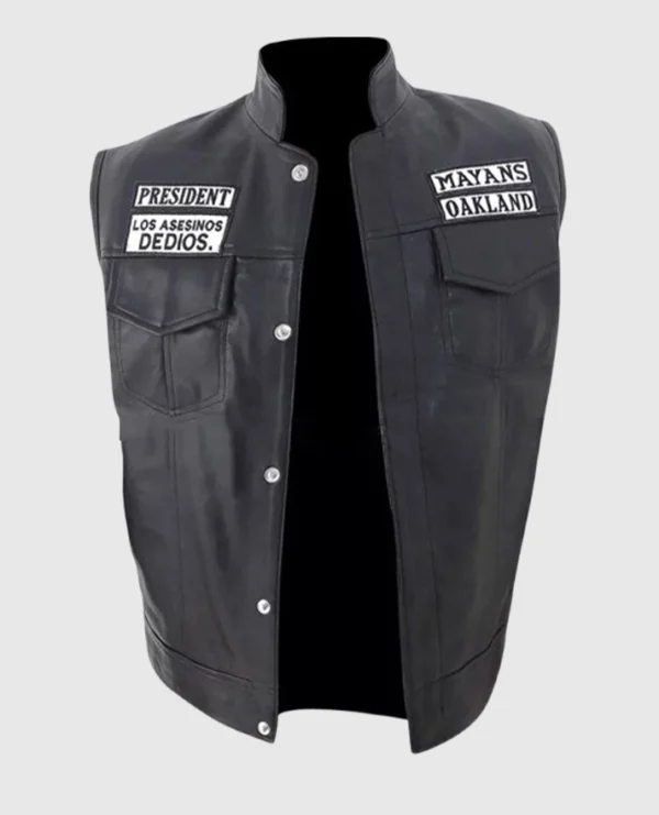 Mayans Mc Leather Vest - Image 4