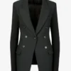 Patty Guggenheim Twisted Metal S02 Black Blazer Front View
