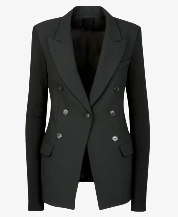Patty Guggenheim Twisted Metal S02 Black Blazer Front View