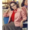 Pink Ladies Jacket Grease Front View