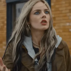 Samara Weaving Eenie Meanie Suede Leather Jacket