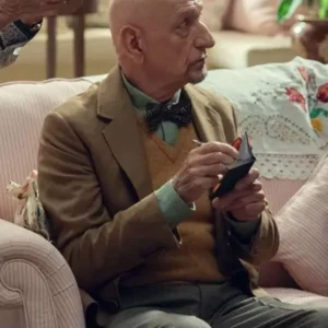 Shop The Thursday Murder Club Ben Kingsley Brown Blazer