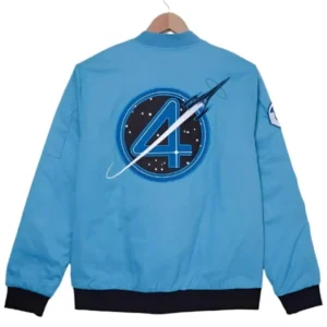 The Fantastic Four First Steps Blue M-1 Flight Jacket Back