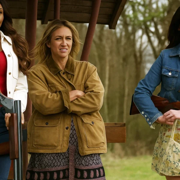 The Hunting Wives Brittany Snow Brown Jacket - Image 2