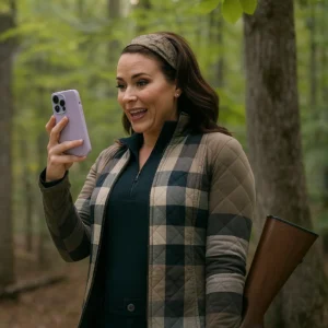 The Hunting Wives Katie Lowes Quilted Jacket