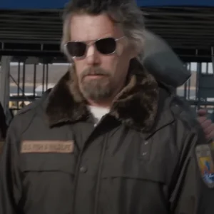 The Lowdown Ethan Hawke Fur Collar Bomber Jacket