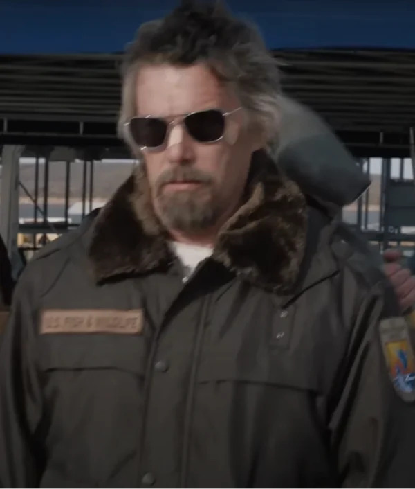 The Lowdown Ethan Hawke Fur Collar Bomber Jacket