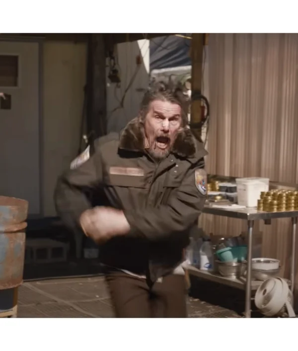 The Lowdown Ethan Hawke Fur Collar Bomber Jacket - Image 3