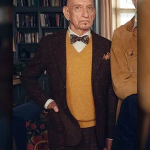 The Thursday Murder Club Ben Kingsley Brown Suit