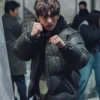 Twelve Seo In-guk Leather Puffer Jacket