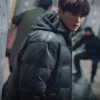 Twelve Seo In-guk Leather Puffer Jacket Side View