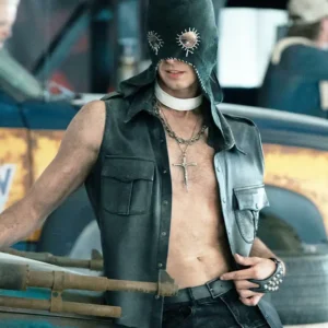 Twisted Metal Tyler Johnston Black Leather Vest