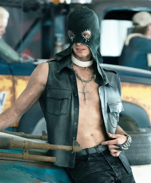 Twisted Metal Tyler Johnston Black Leather Vest