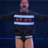 WWE Night of Champions 2025 CM Punk Varsity Jacket Front View