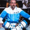 WWE SummerSlam 2025 CM Punk Blue Bomber Jacket Front