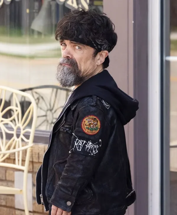 The Lowdown Series Peter Dinklage Biker Leather Jacket - Image 2