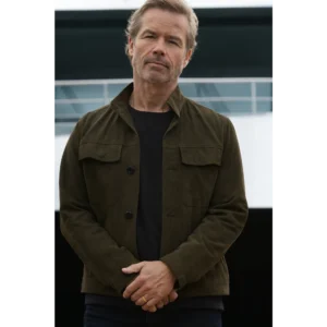 The Woman in Cabin 10 Guy Pearce Green Jacket