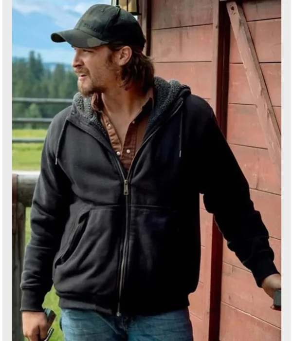 Luke Grimes Yellowstone S04 Shearling Hoodie