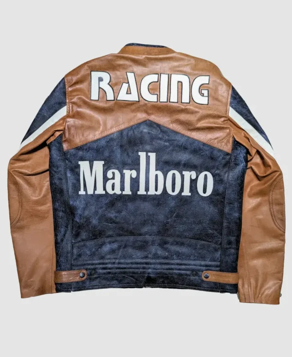 Marlboro Racing Motorcycle Leather Jacket - Image 3