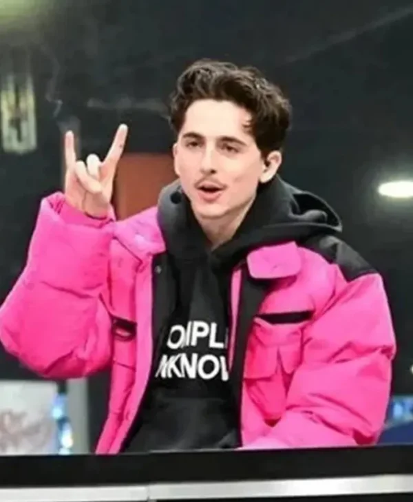 College Gameday Timoth?e Chalamet Puffer Jacket - Image 3