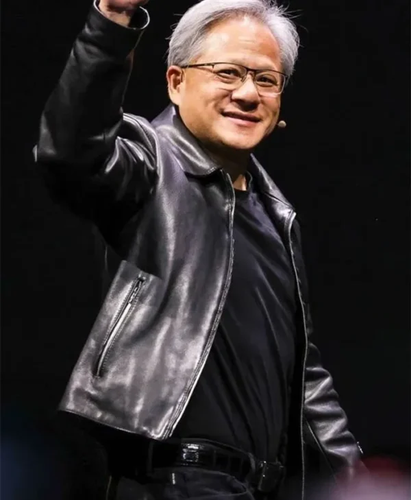 Jensen Huang Leather Jacket - Image 2
