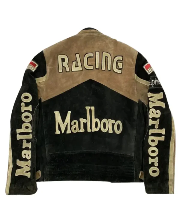 Marlboro Cafe Racer Leather Jacket - Image 2