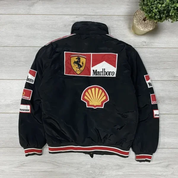 Marlboro Ferrari F1 Vintage Bomber Racing Jacket - Image 2