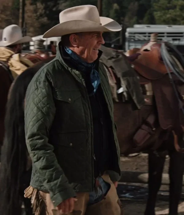 Yellowstone S04 Kevin Costner Green Jacket