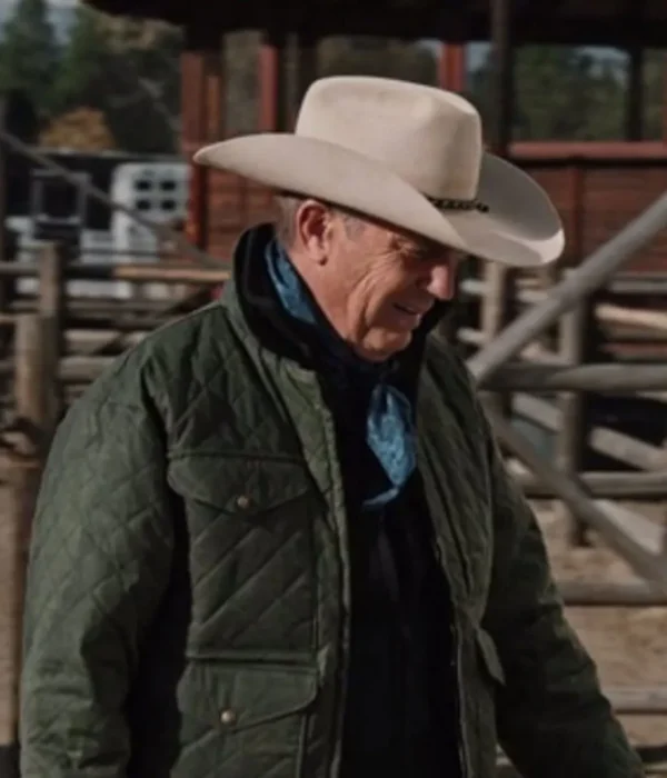 Yellowstone S04 Kevin Costner Green Jacket - Image 3